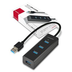 Ladehub HUE-S2B 4x USB 3.2 Gen 1, MicroUSB ladeconnector