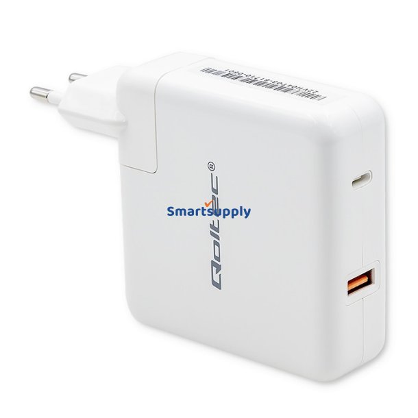 Str�moplader GaN FAST 108W, USB C, hvid