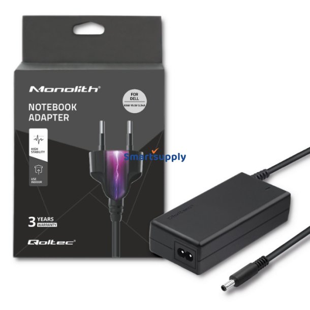 Str�mforsyning til Dell 65W | 19.5V | 3.34A | 4.5 * 3.0 + pin