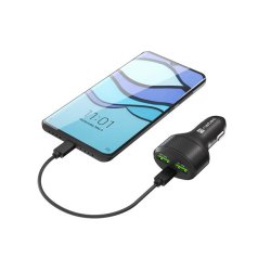 Biloplader 2x USB 1x USB-C QC 3.0