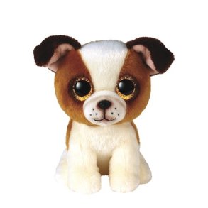 Plys leget�j TY Hugo Hund brun og hvid 15 cm