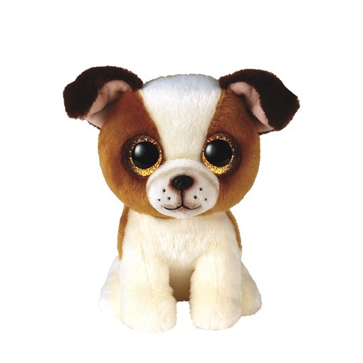 Plys leget�j TY Hugo Hund brun og hvid 15 cm