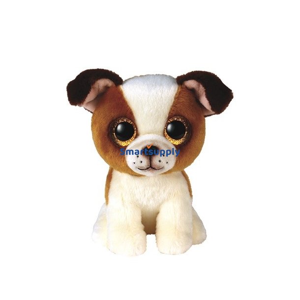 Plys leget�j TY Hugo Hund brun og hvid 15 cm