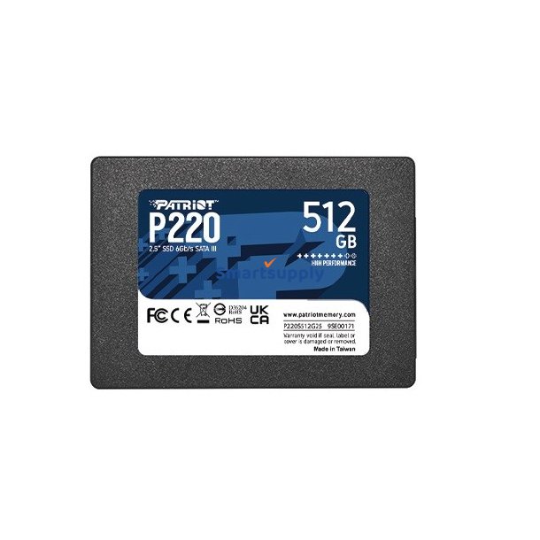 SSD 512GB P220 550/500 MB/s SATA 3 2.5 tommer