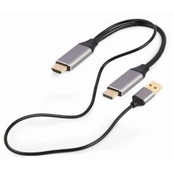 Adapter HDMI til DP 4K M 60Hz USB-A drevet