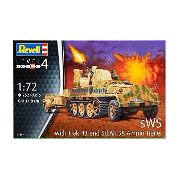 Model plastik SWS W/Flak43 & SD AH58 Ammovogn