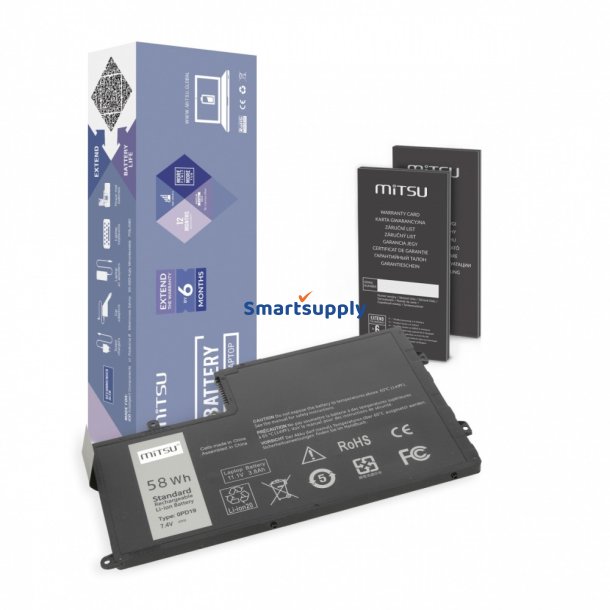 #Mitsu fr Dell 15,14 7600mAh(58Wh) 7.4-7.6V