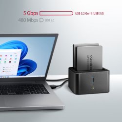 AXAGON ADSA-D25, USB 3.2 Gen 1 2xSata 6G 2.5in