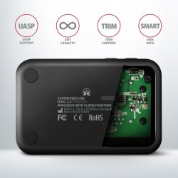 AXAGON ADSA-D25, USB 3.2 Gen 1 2xSata 6G 2.5in