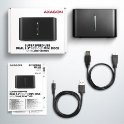 AXAGON ADSA-D25, USB 3.2 Gen 1 2xSata 6G 2.5in