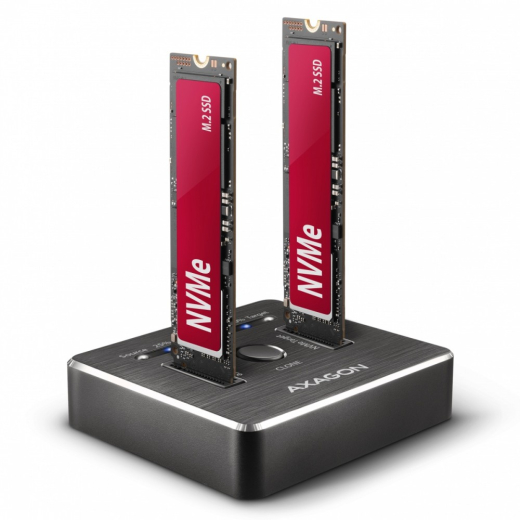 Docking Station ADSA-M2C, USB-C 3.2 Gen 2 - 2x M.2 NVMe SSD KLON MASTER