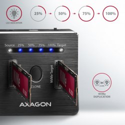 Docking Station ADSA-M2C, USB-C 3.2 Gen 2 - 2x M.2 NVMe SSD KLON MASTER