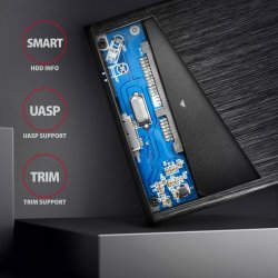 Ekstern ALINE Box EE25-XA6 USB 3.2 Gen 1 - SATA 6G 2.5"