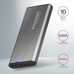ALU boks EEM2-SG2 USB-C 3.2 Gen 2 - M.2 NVMe / SATA SSD 30-80mm