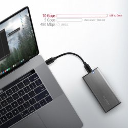 ALU boks EEM2-SG2 USB-C 3.2 Gen 2 - M.2 NVMe / SATA SSD 30-80mm