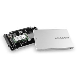 ALU-kabinet, RSS-M2SD SATA - M.2 SSD SATA, op til 80mm SSD, s�lv