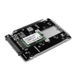 ALU-kabinet, RSS-M2SD SATA - M.2 SSD SATA, op til 80mm SSD, s�lv