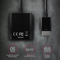DisplayPort -> VGA adapter FullHD, 1920*1200
