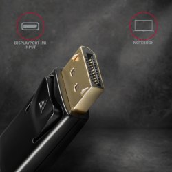 DisplayPort > HDMI 1.4 kabel 1.8m 4K/30Hz, RVD-HI14C2