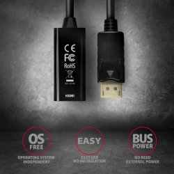 DisplayPort > HDMI 1.4 adapter 4K/30Hz, RVD-HI14N