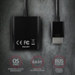 Adapter, HDMI -> VGA FullHD RVH-VGN