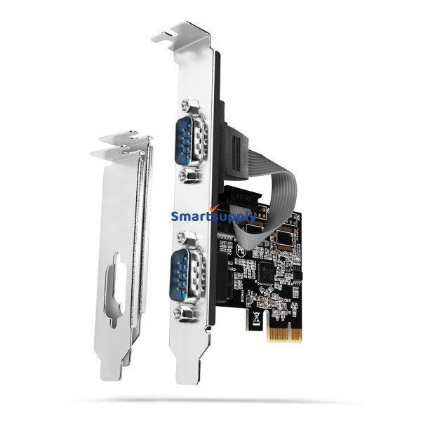 Adapterchip PCEA-S2N PCIe ASIX AX99100 2x Seriel Port + LP