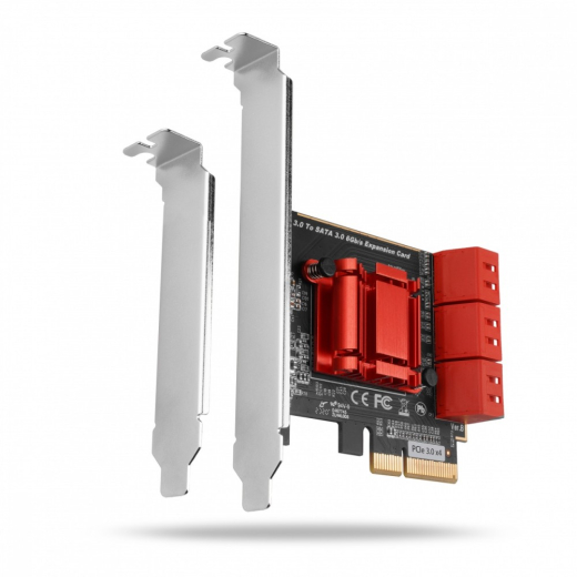 PCIe Controller 6x intern SATA 6G port + LP PCES-SA6