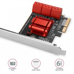PCIe Controller 6x intern SATA 6G port + LP PCES-SA6