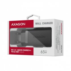 AXAGON ACU-DPQ65 GAN WA ll oplader, 3x port USB