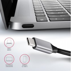 HMC-6GL 3x USB-A, HDMI, RJ-45, USB 3.2 Gen 1 hub, PD 100W, 20cm USB-C kabel