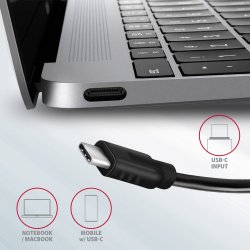 Hub HMC-5G2 2x USB-A + 2x USB-C + HDMI, USB-C 3.2 Gen 2 10Gbps, PD 60W, 13cm USB-C kabel