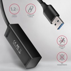 MINI hub HUE-M1AL 4x USB 3.2 Gen 1, metal, 1,2m USB-A kabel