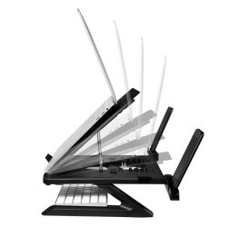 Notebook stativ med smartphone holdere