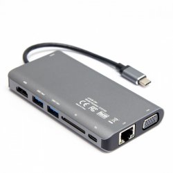 HUB 8-i-1 USB-C 3.1; PD 100W; D1019B