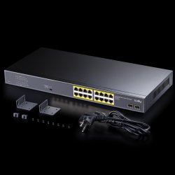 Switch GS1020PS2 16xGE PoE+ 200W 2xSFP