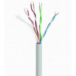 UTP solid gr� kabel, cat. 5E, AWG 24 CCA, 1000 ft