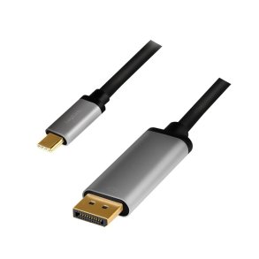 USB-C til DP-kabel, 4K 60Hz, alu, 1.8m