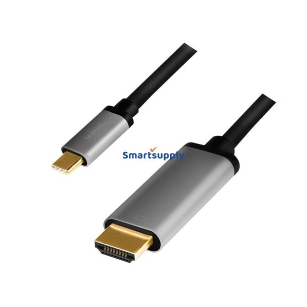 USB-C til HDMI kabel, 4K 60Hz, alu, 1.8m