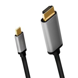 USB-C til HDMI kabel, 4K 60Hz, alu, 1.8m