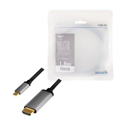USB-C til HDMI kabel, 4K 60Hz, alu, 1.8m