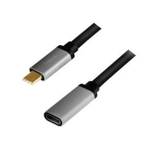 USB-C M/F kabel, 4K/60Hz, alu, 0.5m