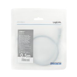 USB-C M/F kabel, 4K/60Hz, alu, 0.5m