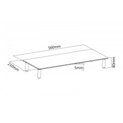 Universal glas 56x21cm 20kg