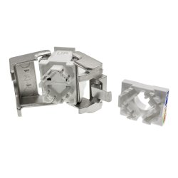 RJ45 cat.6A PoE+ STP keystone modul