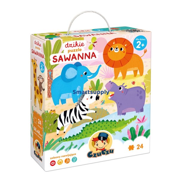 Vilde savanne puslespil 24 elementer