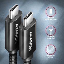AXAGON BUCM432-CM10AB kabel USB-C-USB-C, USB4.