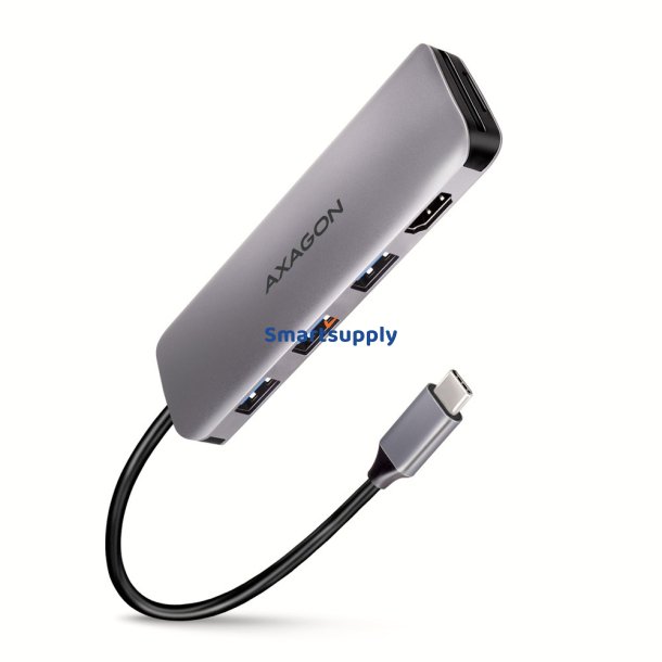 AXAGON HMC-HCR3A Hub 3x USB-A SD/microSD + HDMI