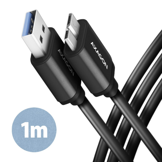 AXAGON BUMM3-AM10AB kabel USB Micro-B USB-