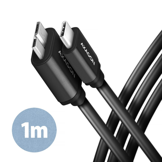 AXAGON BUMM3-CM10AB kabel USB Micro-B USB-