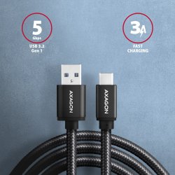 AXAGON BUCM3-AM10AB kabel USB-C USB-A, 1.0
